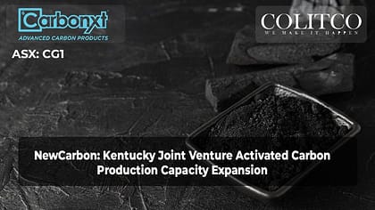 New carbon Kentucky Joint Venture Activated Carbon Production Capacity Expansion