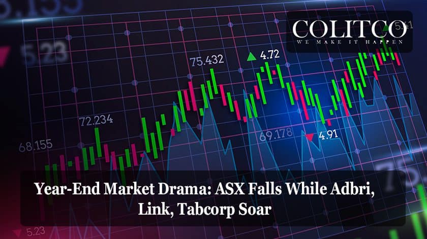 Year-End Market Drama ASX Falls While Adbri, Link, Tabcorp Soar