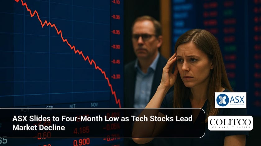 ASX Slides to Four-Month Low as Tech Stocks Lead Market Decline